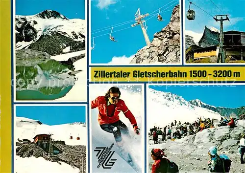 AK / Ansichtskarte Seilbahn Zillertaler Gletscherbahn Hintertux  Kat. Bahnen