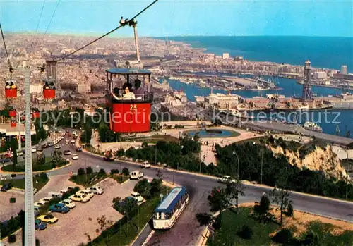 AK / Ansichtskarte Seilbahn Barcelona Panoramica del Puerto  Kat. Bahnen