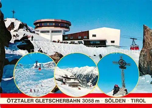 AK / Ansichtskarte Seilbahn oetztaler Gletscherbahn Soelden Tirol  Kat. Bahnen