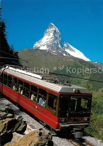 AK / Ansichtskarte Gornergratbahn Zermatt Gornergrat Doppeltriebwagen Bhe 4 8 Kat. Gornergrat