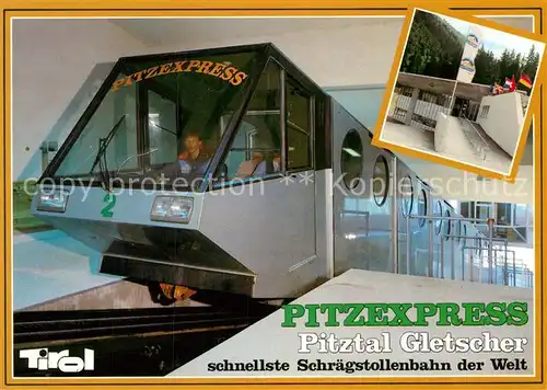 AK / Ansichtskarte Zahnradbahn Pitzexpress Pitztal Gletscher  Kat. Bergbahn