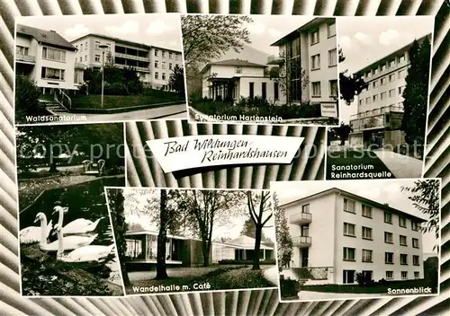 AK / Ansichtskarte Reinhardshausen Sanatorium Reingardsquelle Sonnenblick Waldelhalle  Kat. Bad Wildungen