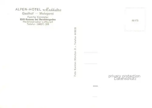 AK / Ansichtskarte Ramsau Berchtesgaden Alpen Hotel Hochkalter  Kat. Ramsau b.Berchtesgaden