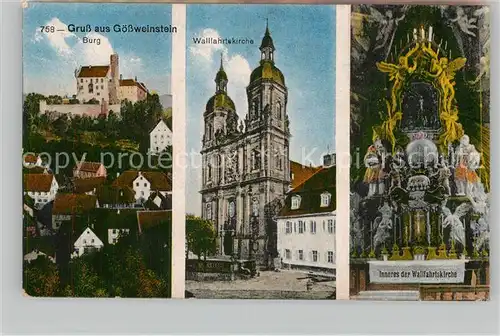 AK / Ansichtskarte Goessweinstein Burg Wallfahrtskirche Inneres Kat. Goessweinstein