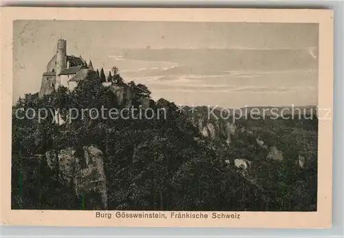 AK / Ansichtskarte Goessweinstein Burg Kat. Goessweinstein