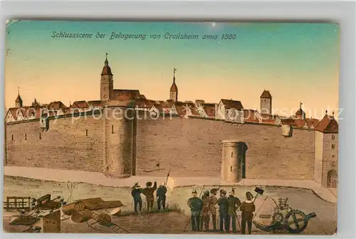 AK / Ansichtskarte Crailsheim Schlussscene der Belagerung anno 1380 Kat. Crailsheim