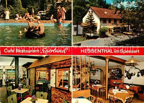 AK / Ansichtskarte Hessenthal Spessart Pension Cafe Restaurant Egerland Kat. Mespelbrunn
