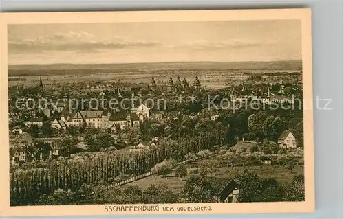 AK / Ansichtskarte Aschaffenburg Main Panorama vom Godelsberg Kat. Aschaffenburg