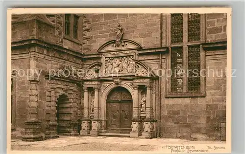 AK / Ansichtskarte Aschaffenburg Main Portal Schlosskirche Kat. Aschaffenburg