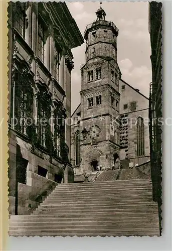 AK / Ansichtskarte Schwaebisch Hall Aufgang Michaeliskirche Kat. Schwaebisch Hall