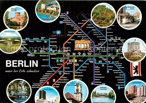 AK / Ansichtskarte U Bahn Subway Underground Metro Liniennetz Berlin 