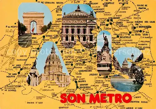 AK / Ansichtskarte U Bahn Subway Underground Metro Stations de Metro Paris Etoile De Gaulle Invalides Opera 