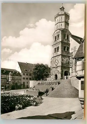 AK / Ansichtskarte Schwaebisch Hall Freilichtspiele auf der grossen Freitreppe der Michaelskirche Kat. Schwaebisch Hall