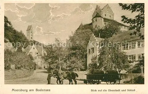 AK / Ansichtskarte Meersburg Bodensee Oberstadt und Schloss Kat. Meersburg