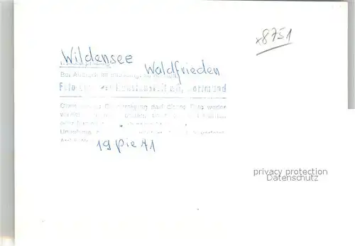 AK / Ansichtskarte Wildensee Unterfranken Pension Waldfrieden Kat. Eschau