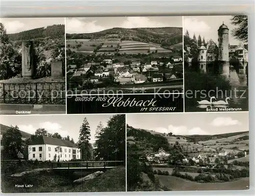 AK / Ansichtskarte Hobbach Denkmal Schloss Mespelbrunn Haus Lahr Panoramen Kat. Eschau
