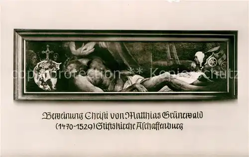 AK / Ansichtskarte Aschaffenburg Main Stiftskirche Beweinung Christi von Matthias Gruenewald Kat. Aschaffenburg