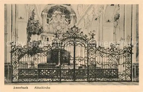 AK / Ansichtskarte Amorbach Abteikirche Schmiedeeisernes Gitter Marcus Gattinger Kat. Amorbach