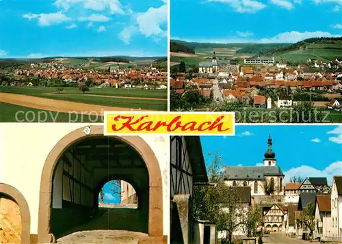 AK / Ansichtskarte Karbach Unterfranken Panoramen Kirche  Kat. Karbach