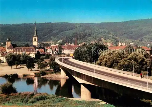 AK / Ansichtskarte Lohr Main Mainbruecke Kirche  Kat. Lohr a.Main