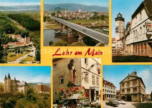 AK / Ansichtskarte Lohr Main Kloster Maria Buchen Mainbruecke Bayersturm Kat. Lohr a.Main