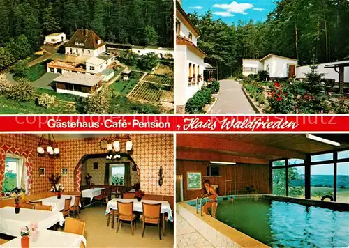 AK / Ansichtskarte Grossheubach Gaestehaus Cafe Pension Haus Waldfrieden Kat. Grossheubach Main