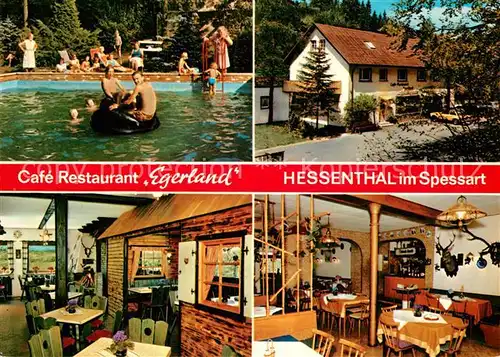 AK / Ansichtskarte Hessenthal Spessart Cafe Restaurant Egerland Kat. Mespelbrunn