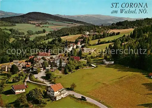 AK / Ansichtskarte St Corona Wechsel Fliegeraufnahme Barocke Wallfahrtskirche Kat. St. Corona am Wechsel