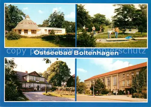 AK / Ansichtskarte Boltenhagen Ostseebad HOG Pavillon Minigolf Haus am Meer FDGB Erholungsheim Fritz Reuter Kat. Ostseebad Boltenhagen