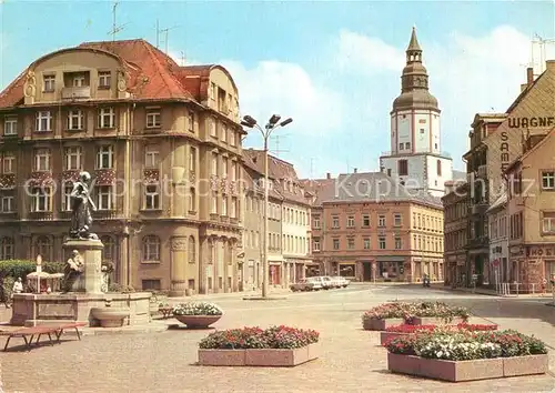 AK / Ansichtskarte Doebeln Roter Platz mit Nikolaikirche Kat. Doebeln