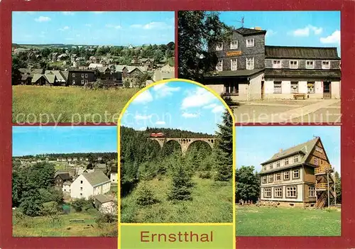 AK / Ansichtskarte Ernstthal Teilansichten FDGB Erholungsheim Rensteigschloesschen Viadukt im Finsteren Grund Kindersanatorium Kat. Lauscha Rennsteig