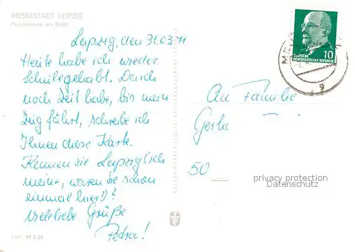 AK / Ansichtskarte Leipzig Pelzzentrum am Bruehl Kat. Leipzig