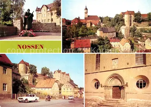 AK / Ansichtskarte Nossen Ehrenmal der Helden der Sowjetarmee Teilansicht Schloss Stadtkirche mit Portal aus Altzella Kat. Nossen