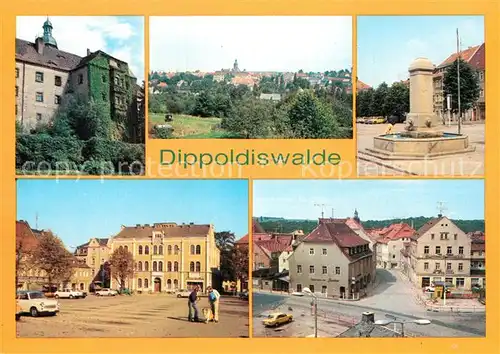 AK / Ansichtskarte Dippoldiswalde Osterzgebirge Schloss Panorama PdF Platz der Jugend Kat. Dippoldiswalde