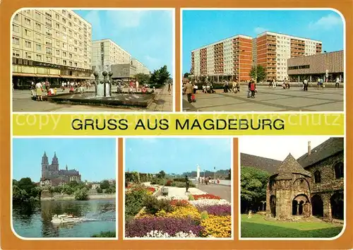 AK / Ansichtskarte Magdeburg Karl Marx Str Julius Bremer Str Dom Promenade Kloster Unserer Lieben Frauen Kat. Magdeburg