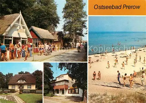 AK / Ansichtskarte Prerow Ostseebad Strandweg Rat der Gemeinde FDGB Urlaubergaststaette Ostseestrand Strandartie Kat. Darss