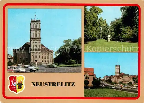 AK / Ansichtskarte Neustrelitz Markt Stadtpark Teilansicht Kat. Neustrelitz