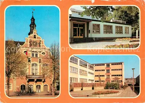 AK / Ansichtskarte Arnstadt Ilm Rathaus Kulturhaus RFT Polytechn Oberschule DSF Kat. Arnstadt