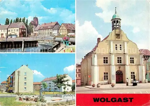 AK / Ansichtskarte Wolgast Mecklenburg Vorpommern Am Hafen Strasse der Befreiung Rathaus Kat. Wolgast