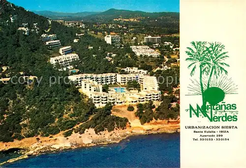 AK / Ansichtskarte Santa Eulalia del Rio Apartamentos Montanas Verdes Vista aerea Kat. Ibiza Islas Baleares