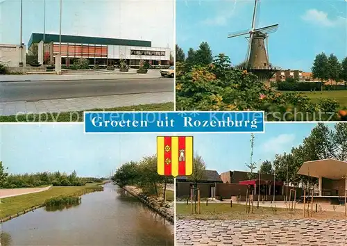 AK / Ansichtskarte Rozenburg Halle Windmuehle Kanal