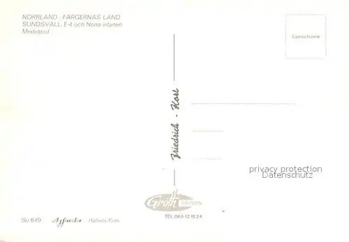 AK / Ansichtskarte Sundsvall Norrland Fargernas Land och Norra infarten Medelpad Kat. Sundsvall