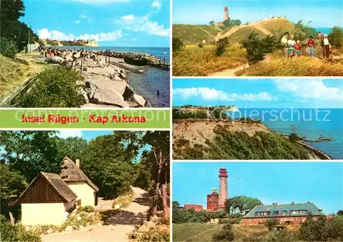 AK / Ansichtskarte Kap Arkona Strand Duenen Steilkueste Leuchtturm