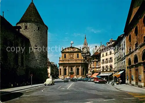 AK / Ansichtskarte Yverdon VD Placa Pestalozzi le Chateau et l Eglise Kat. Yverdon