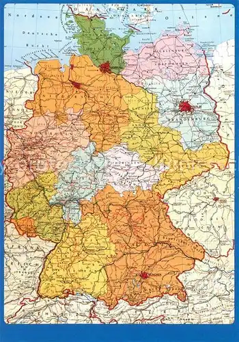 AK / Ansichtskarte Landkarte auf Ak Deutschland  Kat. Besonderheiten
