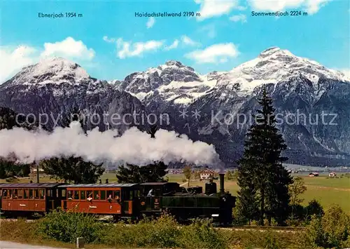 AK / Ansichtskarte Lokomotive Zillertal Rofangebirge Ebnerjoch Haidachstellwand  Kat. Eisenbahn