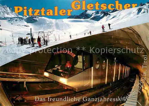 AK / Ansichtskarte Zahnradbahn Pitztaler Gletscherbahn St. Leonhard Mittelberg Pitztal  Kat. Bergbahn