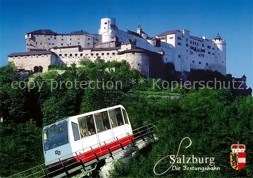 AK / Ansichtskarte Zahnradbahn Festungsbahn Festung Hohensalzburg  Kat. Bergbahn