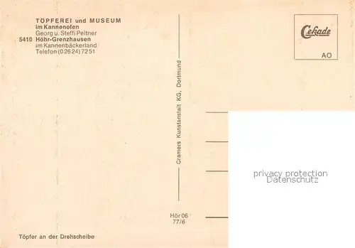 AK / Ansichtskarte Hoehr-Grenzhausen T?pferei und Museum im Kannenofen / Hoehr-Grenzhausen /Westerwaldkreis LKR