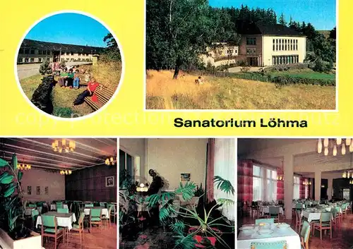 AK / Ansichtskarte Loehma Seenplatte Sanatorium Munschwitz / Loehma Schleiz /Saale-Orla-Kreis LKR